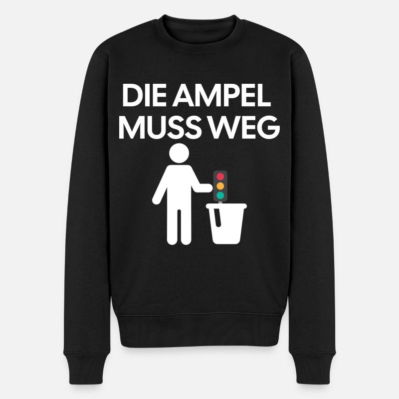 Die Ampel muss weg - Männer Premium Bio Pullover - Schwarz