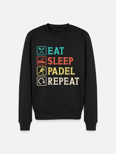 Eat Sleep Padel Repeat - Pull Premium bio Homme - noir