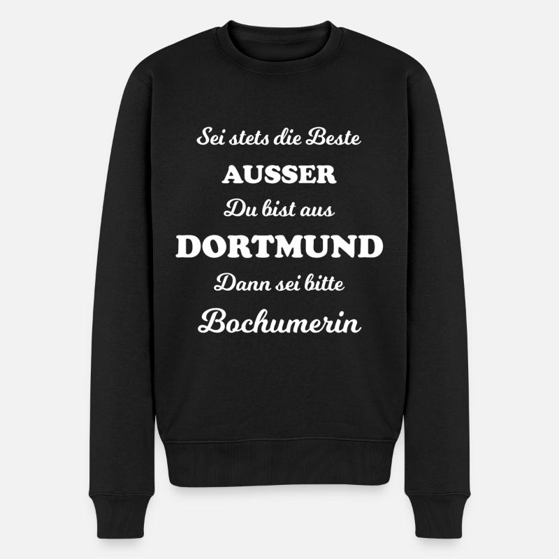 Zuhause im lustigen Ruhrgebiet - Männer Premium Bio Pullover - Schwarz