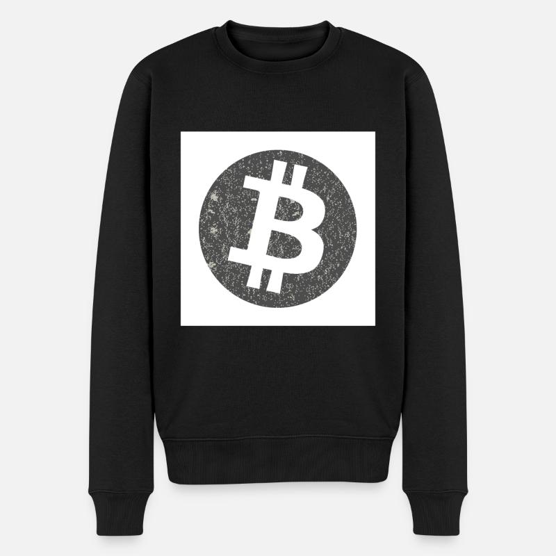 Das öffentliche Geld Bitcoin - Männer Premium Bio Pullover - Schwarz