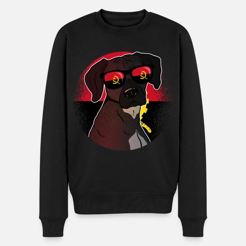 Angola - Männer Premium Bio Pullover - Schwarz