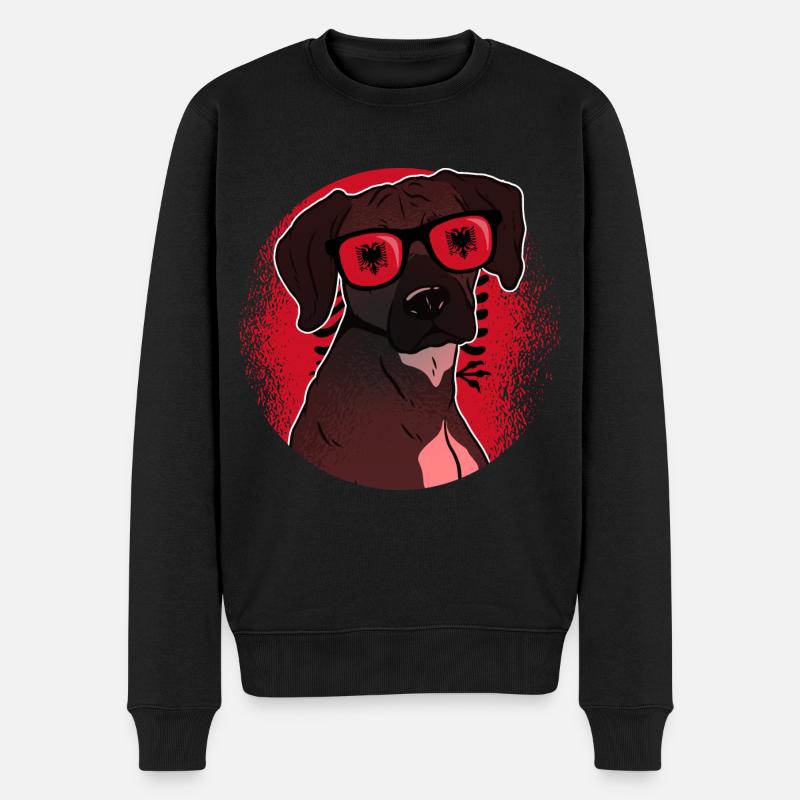 Albanien - Männer Premium Bio Pullover - Schwarz