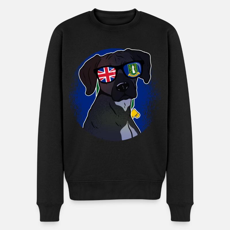 Britische Jungferninseln - Männer Premium Bio Pullover - Schwarz