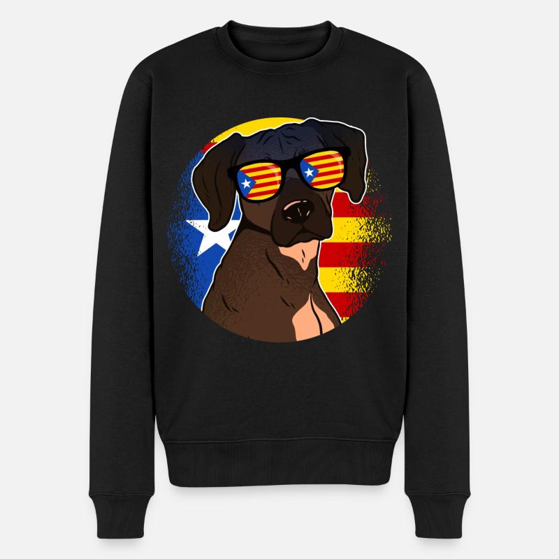 Katalonien - Männer Premium Bio Pullover - Schwarz