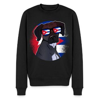 Kuba - Männer Premium Bio Pullover - Schwarz - Vorne - Nico (187cm)