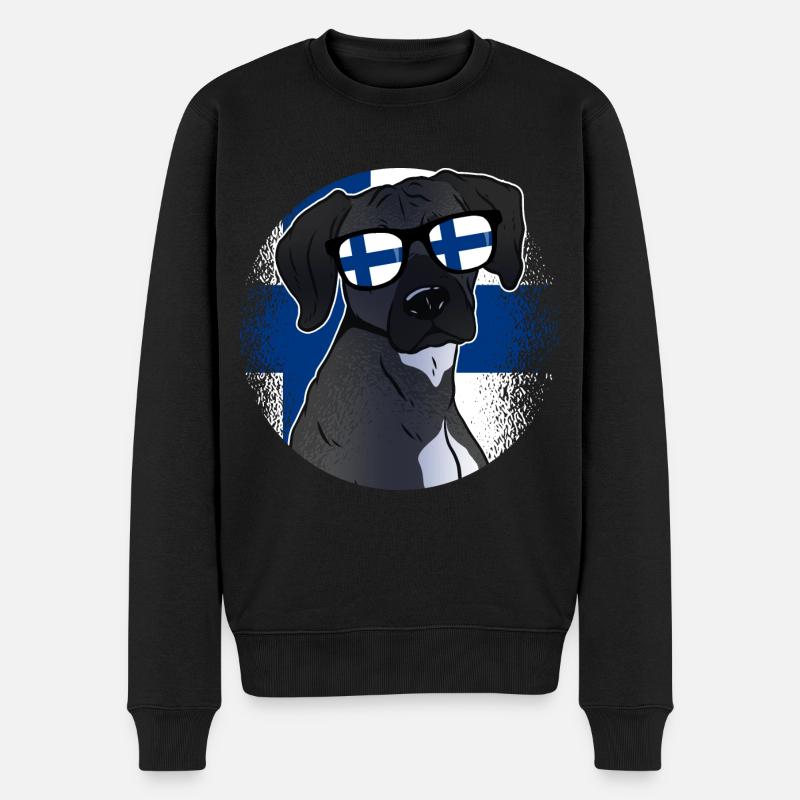 Finlande - Pull Premium bio Homme - noir