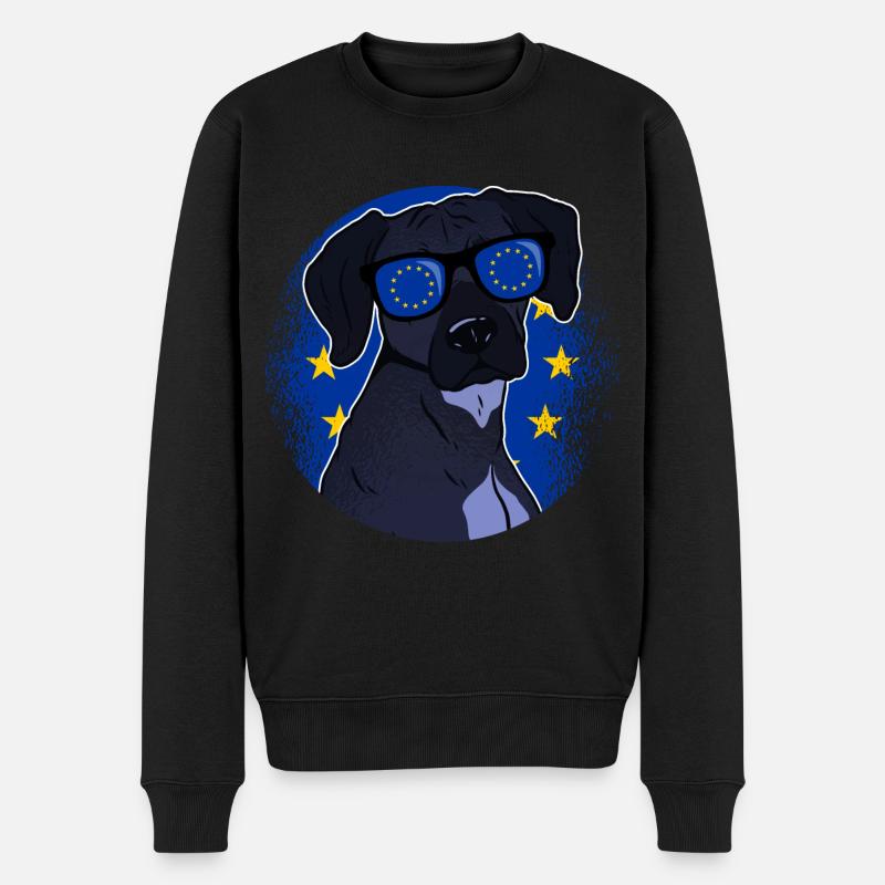 Union européenne - Pull Premium bio Homme - noir