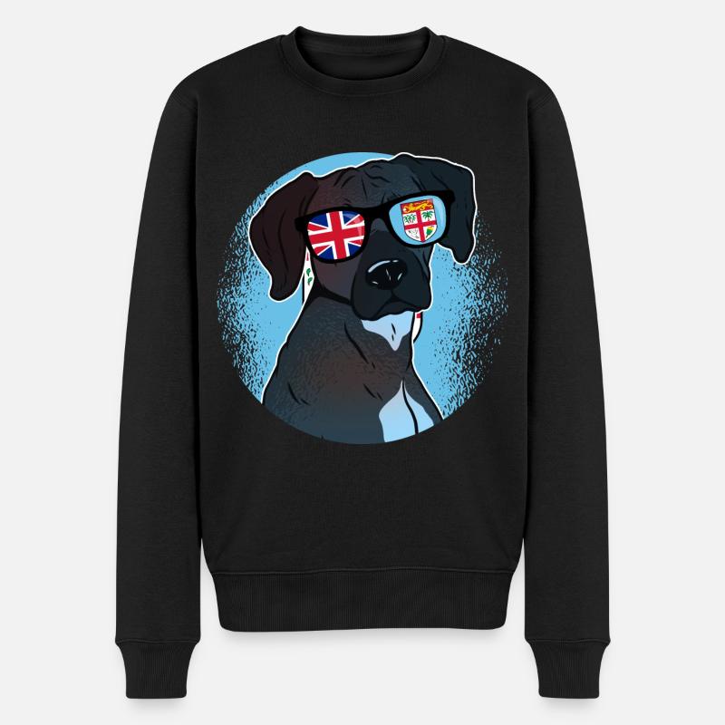 Fidschi - Männer Premium Bio Pullover - Schwarz