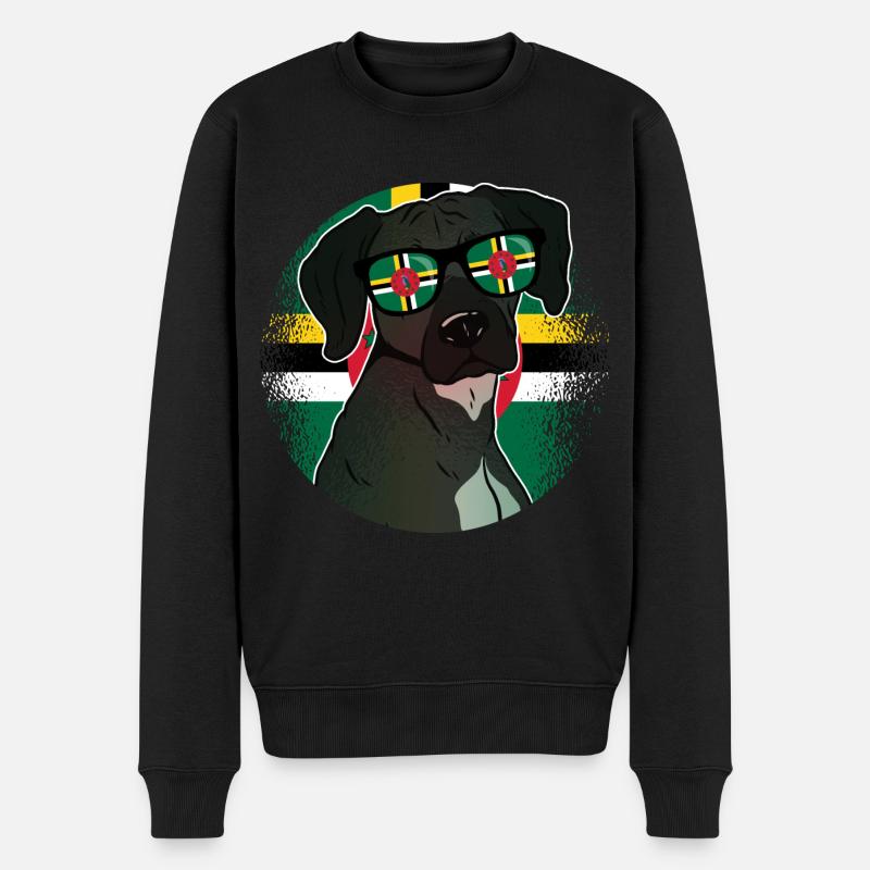 Dominica - Männer Premium Bio Pullover - Schwarz