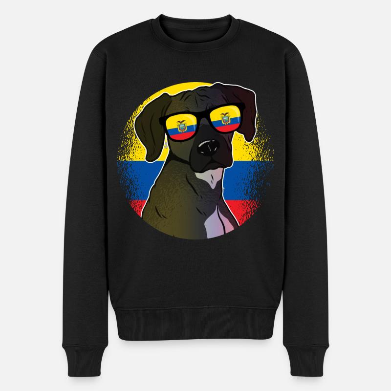 Ecuador - Männer Premium Bio Pullover - Schwarz