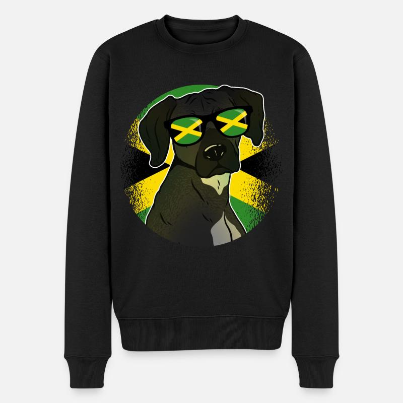 Jamaika - Männer Premium Bio Pullover - Schwarz