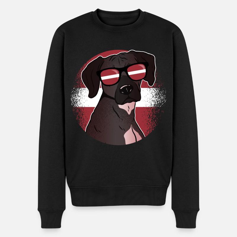 Lettonie - Pull Premium bio Homme - noir