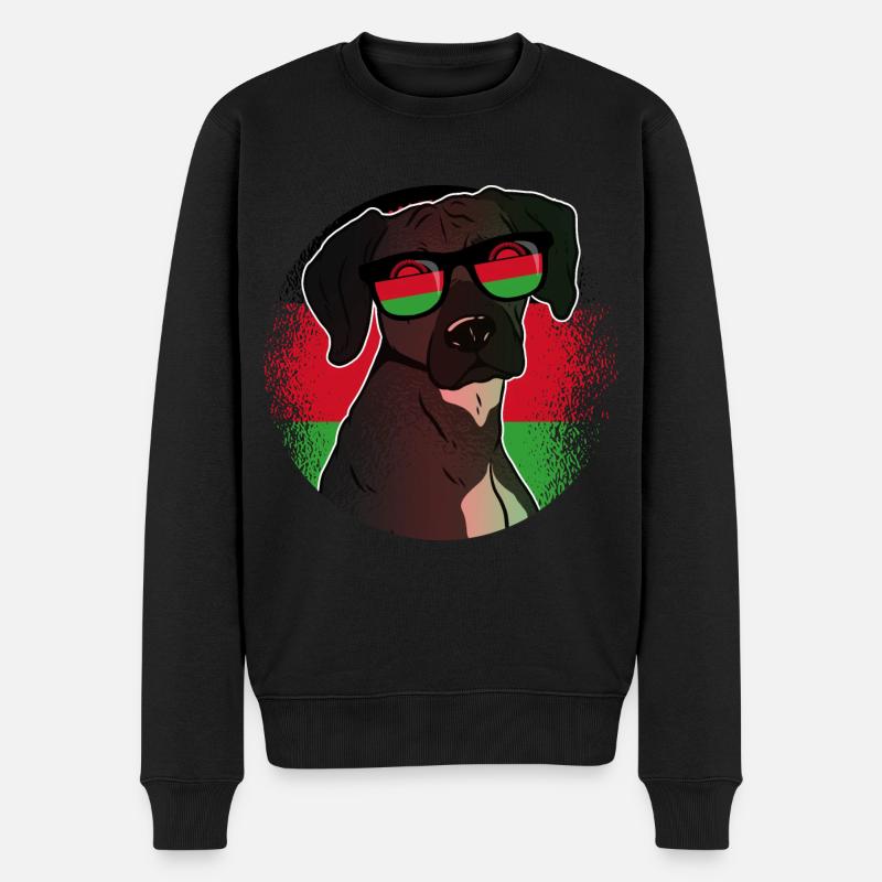Malawi - Männer Premium Bio Pullover - Schwarz