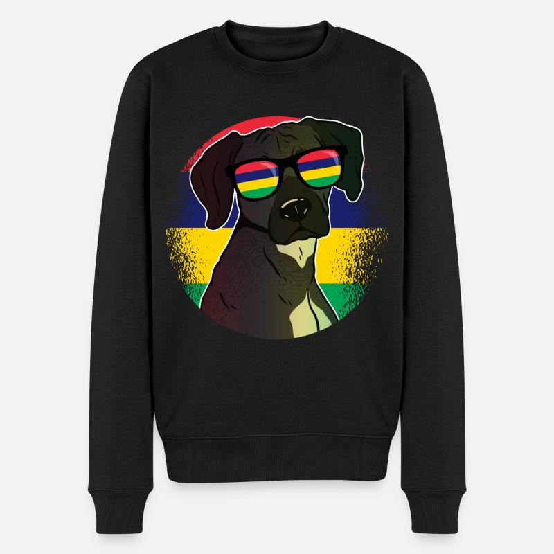 Mauritius - Männer Premium Bio Pullover - Schwarz