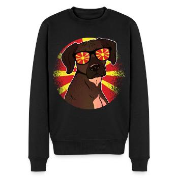 Macédoine du Nord - Pull Premium bio Homme - noir - Devant - Nico (187cm)