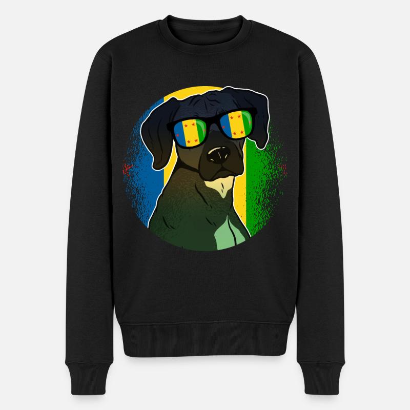 Ogoni - Männer Premium Bio Pullover - Schwarz