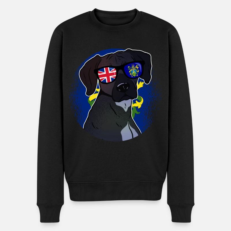 Pitcairninseln - Männer Premium Bio Pullover - Schwarz