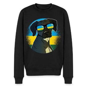 Ruanda - Männer Premium Bio Pullover - Schwarz - Vorne - Nico (187cm)