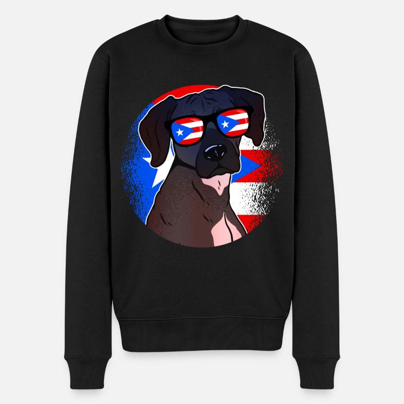Puerto Rico - Männer Premium Bio Pullover - Schwarz