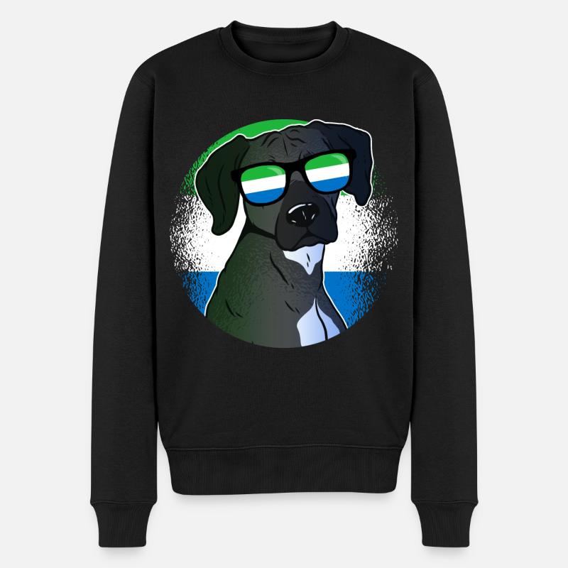 Sierra Leone - Männer Premium Bio Pullover - Schwarz