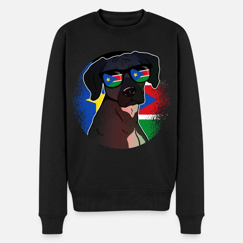 Südsudan - Männer Premium Bio Pullover - Schwarz
