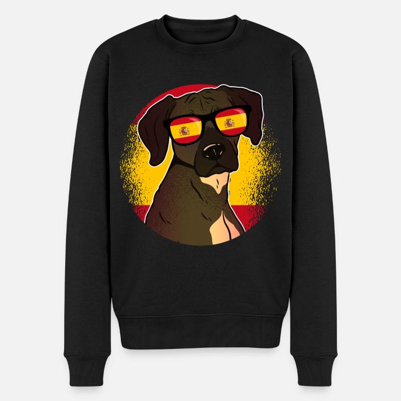 Spanien - Männer Premium Bio Pullover - Schwarz