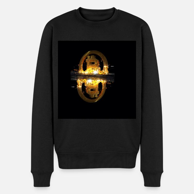 Bitcoin - Männer Premium Bio Pullover - Schwarz