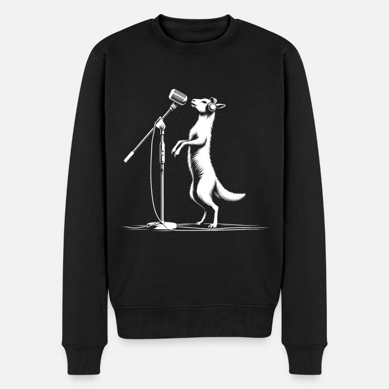 Petite chèvre au micro - Pull Premium bio Homme - noir