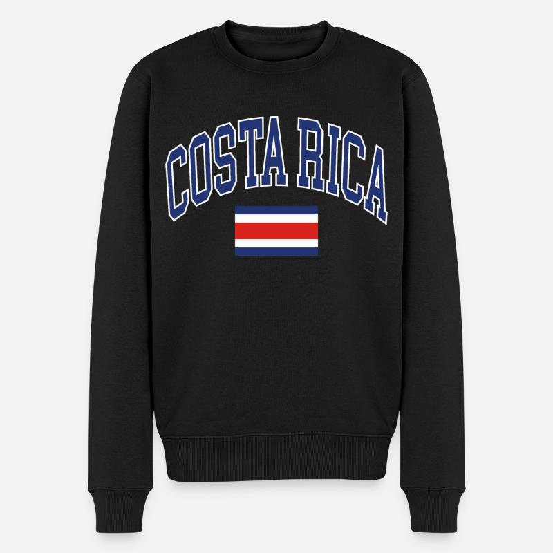Costa Rica - Männer Premium Bio Pullover - Schwarz
