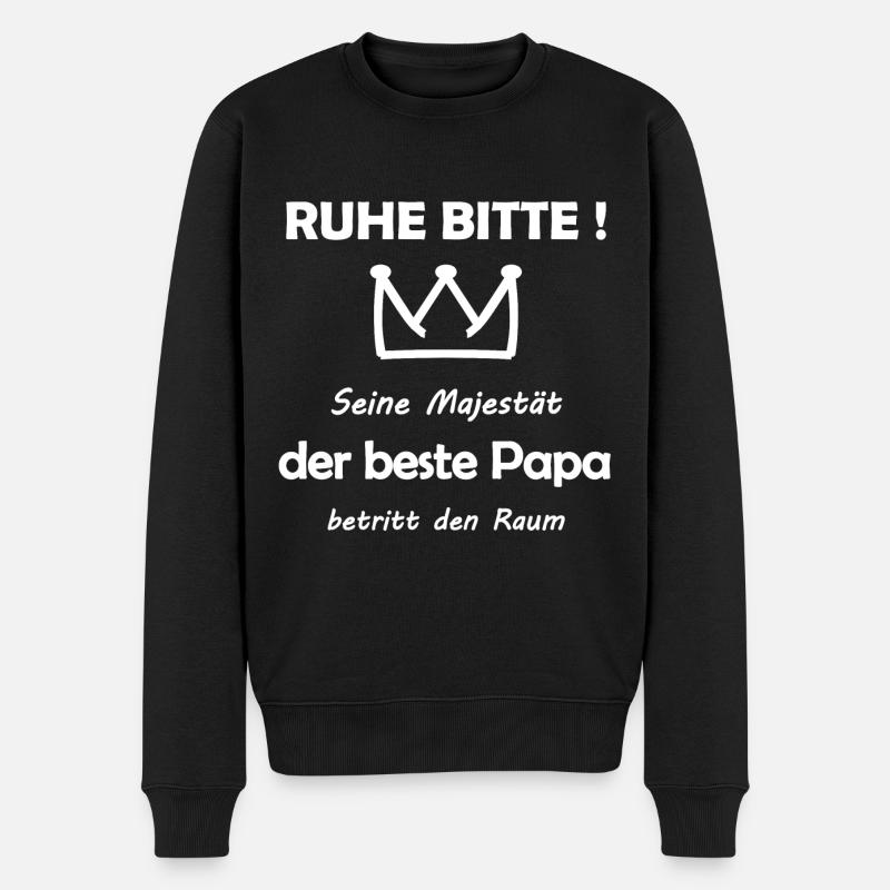 Le meilleur papa drôle - Pull Premium bio Homme - noir