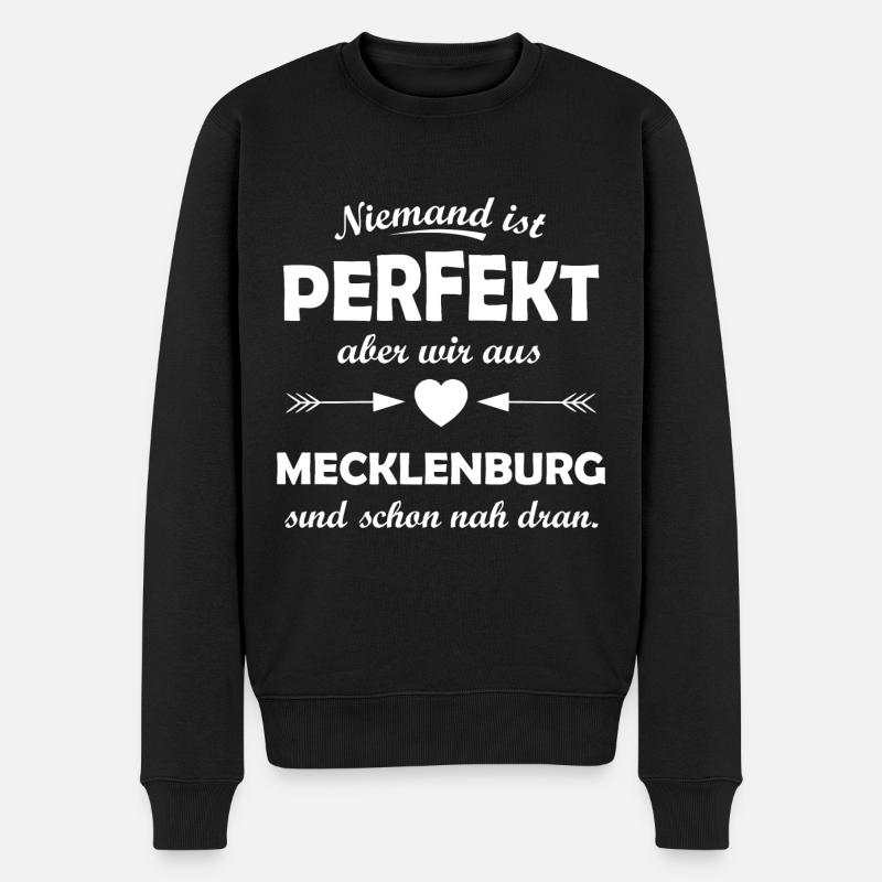 Die Heimat Mecklenburg - Männer Premium Bio Pullover - Schwarz