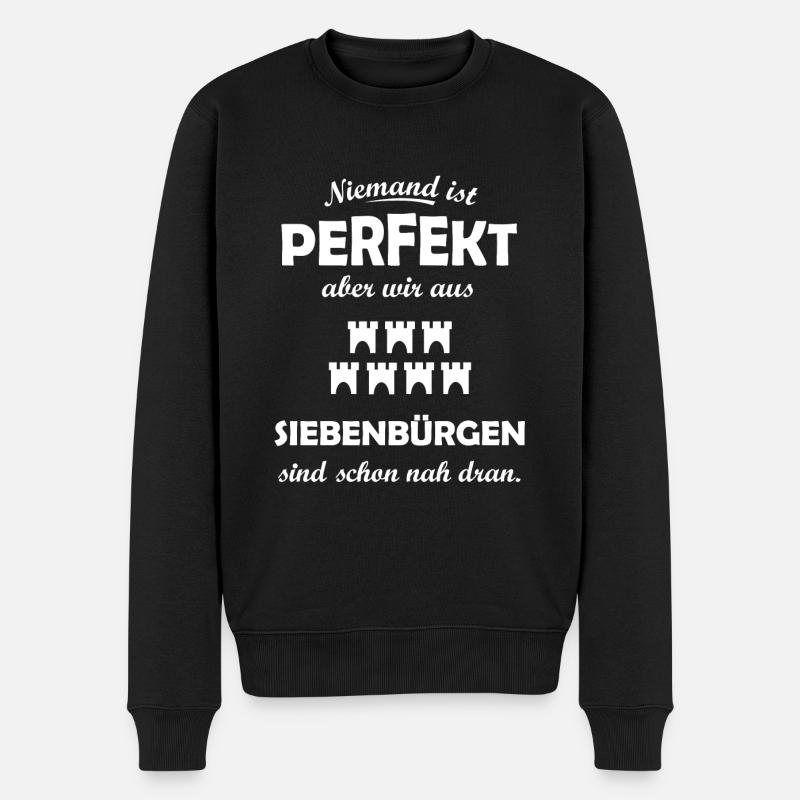 Die Heimat Siebenbürgen - Männer Premium Bio Pullover - Schwarz
