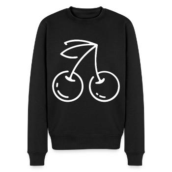CERISES FRUITIER CERISE ARBRE AIGRE COUPLE ROUGE - Pull Premium bio Homme - noir - Devant - Nico (187cm)