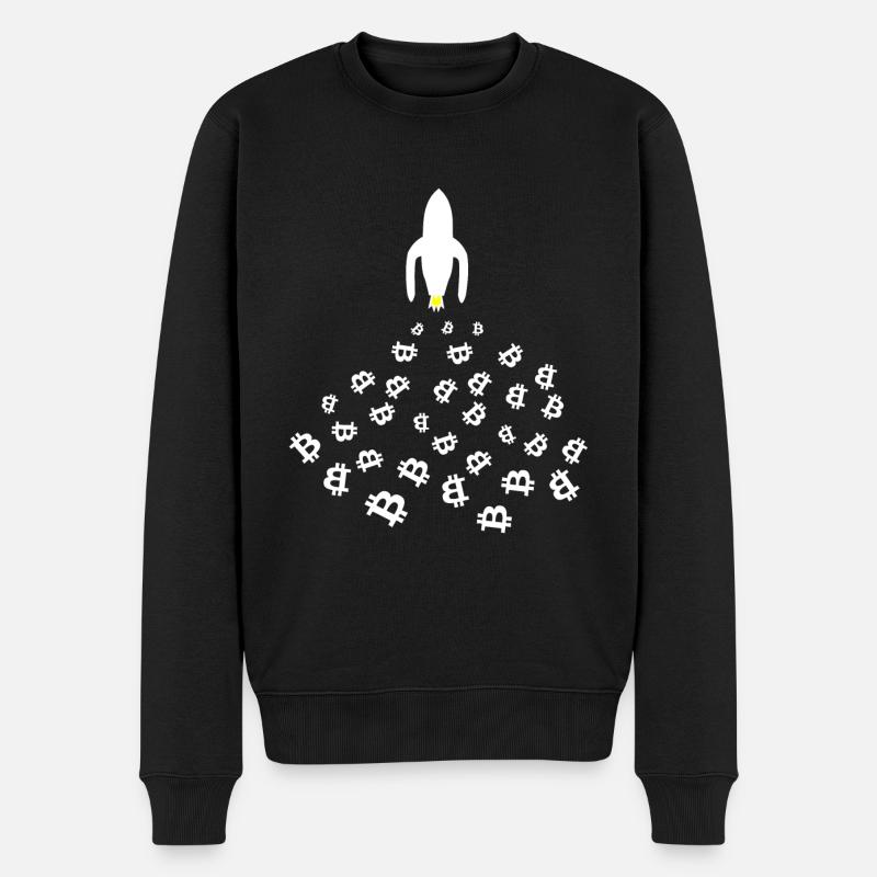 La fusée lunaire Bitcoin - Pull Premium bio Homme - noir