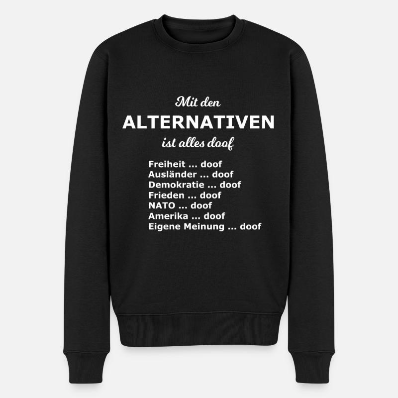 L’alternative politique - Pull Premium bio Homme - noir