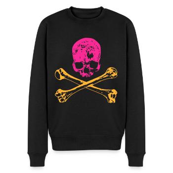 Crâne et os - Pull Premium bio Homme - noir - Devant - Nico (187cm)