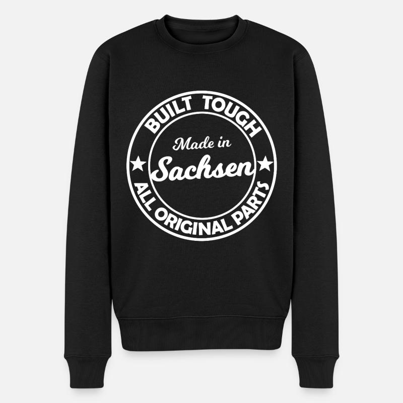 Die Sachsen Legenden - Männer Premium Bio Pullover - Schwarz