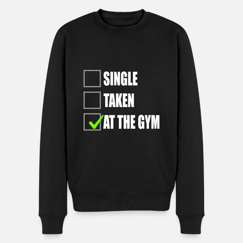 At the Gym - Männer Premium Bio Pullover - Schwarz