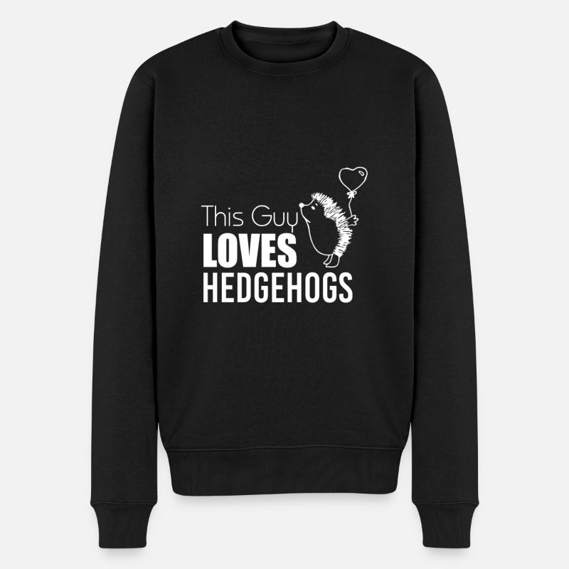 Igel Hedgehogs - Männer Premium Bio Pullover - Schwarz