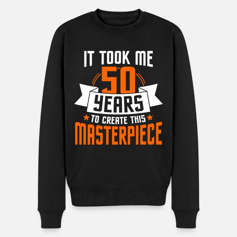 50. Geburtstag Geschenk 50 Jahre - Männer Premium Bio Pullover - Schwarz