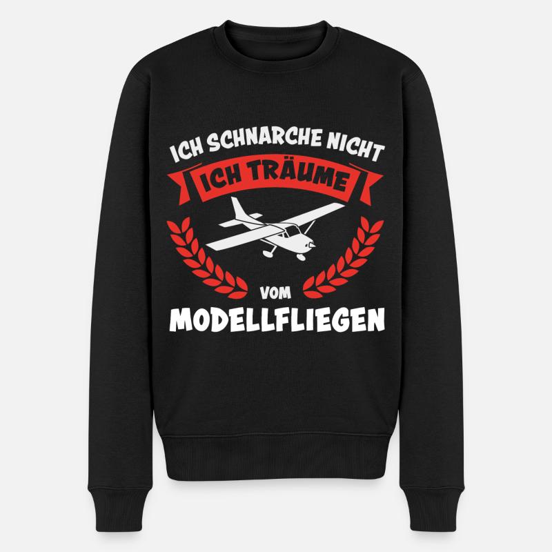 Modellflug RC Flugzeug Modellflieger - Männer Premium Bio Pullover - Schwarz