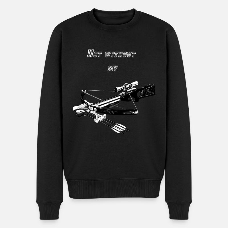 Pas sans mon arbalète - Pull Premium bio Homme - noir