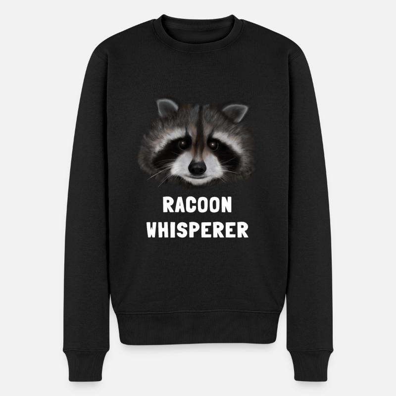 Raccoon Whisperer & Whisperer - Pull Premium bio Homme - noir