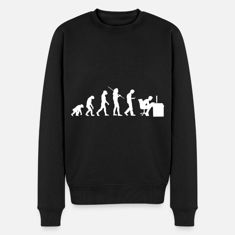 Evolution - Generation Smombie Nerd - Men's Premium Organic Jumper - black
