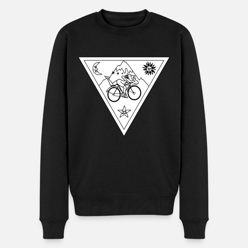Albert Hofmann LSD Triangle Noir & Blanc - Pull Premium bio Homme - noir