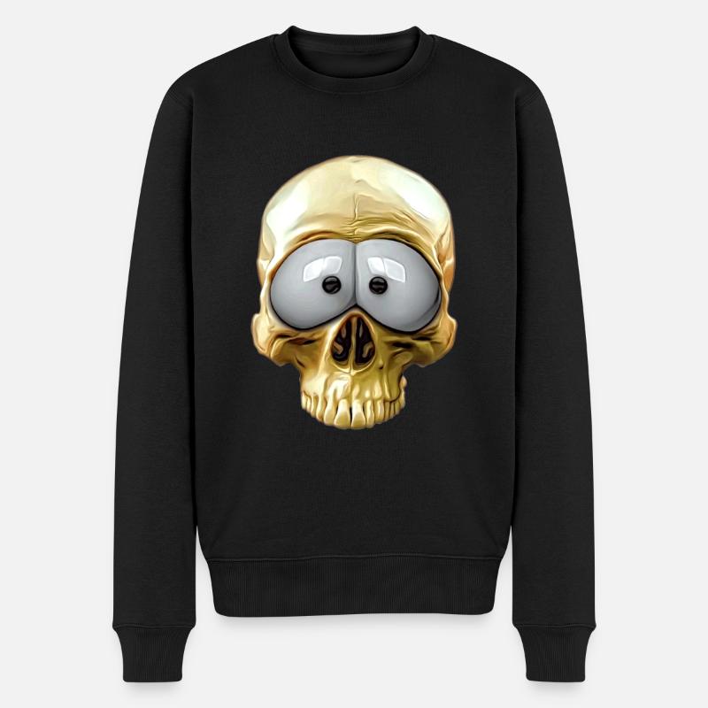 crâne drôle - Pull Premium bio Homme - noir