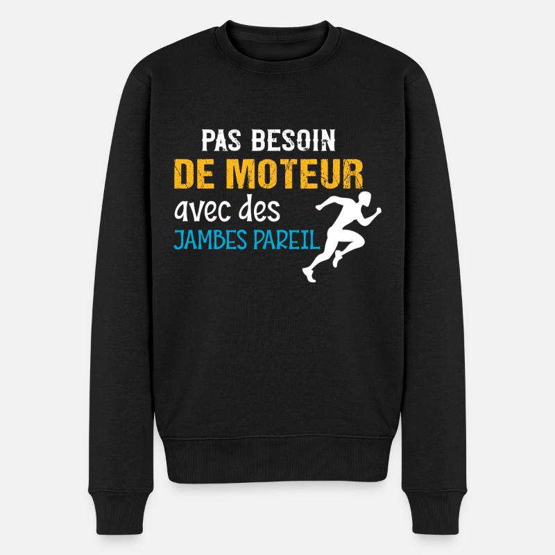 Running idée cadeau course à pied, humour sport - Pull Premium bio Homme - noir