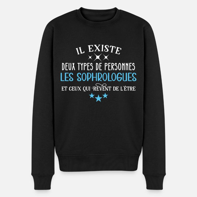 Sophrologue humour métier idée cadeau professions - Pull Premium bio Homme - noir