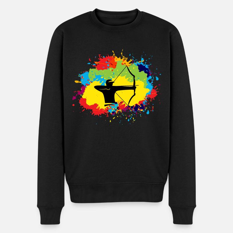 Bogenschießen lustige Sprüche Bogen Pfeil Bogen Bogen Bogen Geschenk - Männer Premium Bio Pullover - Schwarz