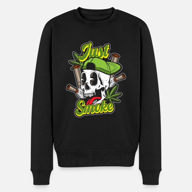 Marijuana Chanvre Drogues - Pull Premium bio Homme - noir